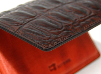 hyama9　オーダー製作　コードバン　クロコ型押し hyama9 オーダー製作 コードバン クロコ型押し